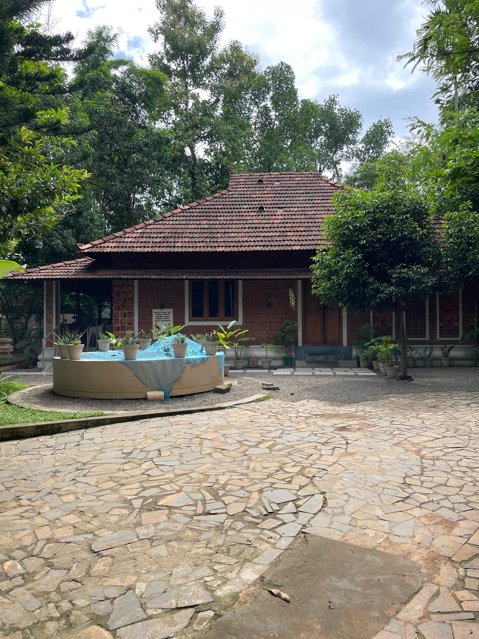 Traditional Kerala-style campus building at Punarjjany